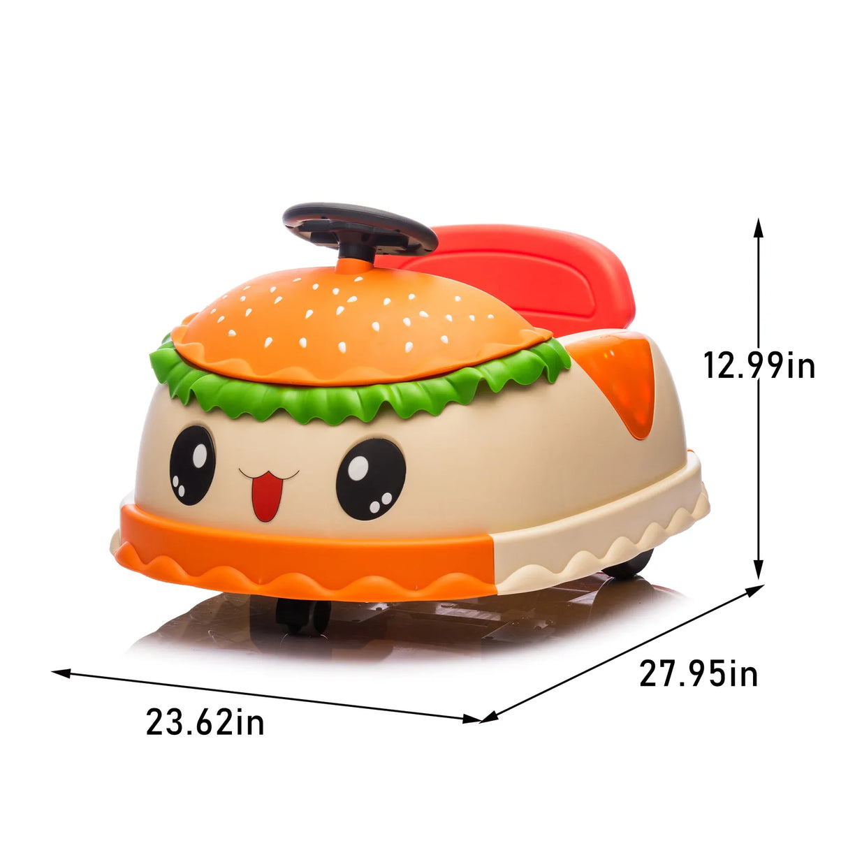 12V Kids Electric Ride-On Hamburger Car With Bluetooth - Omega Lifestyles