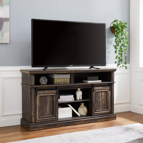 Antique Brown Mid Century Media Console TV Stand - Sleep Galleria