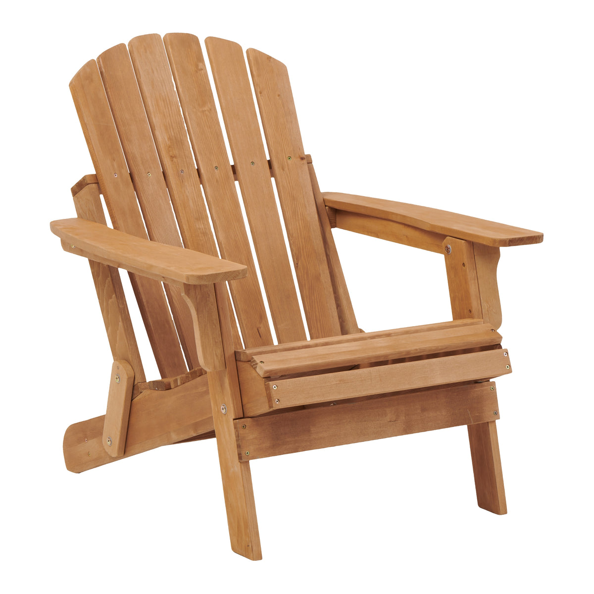 Oversized Folding Hemlock Wood Adirondack Outdoor Chair