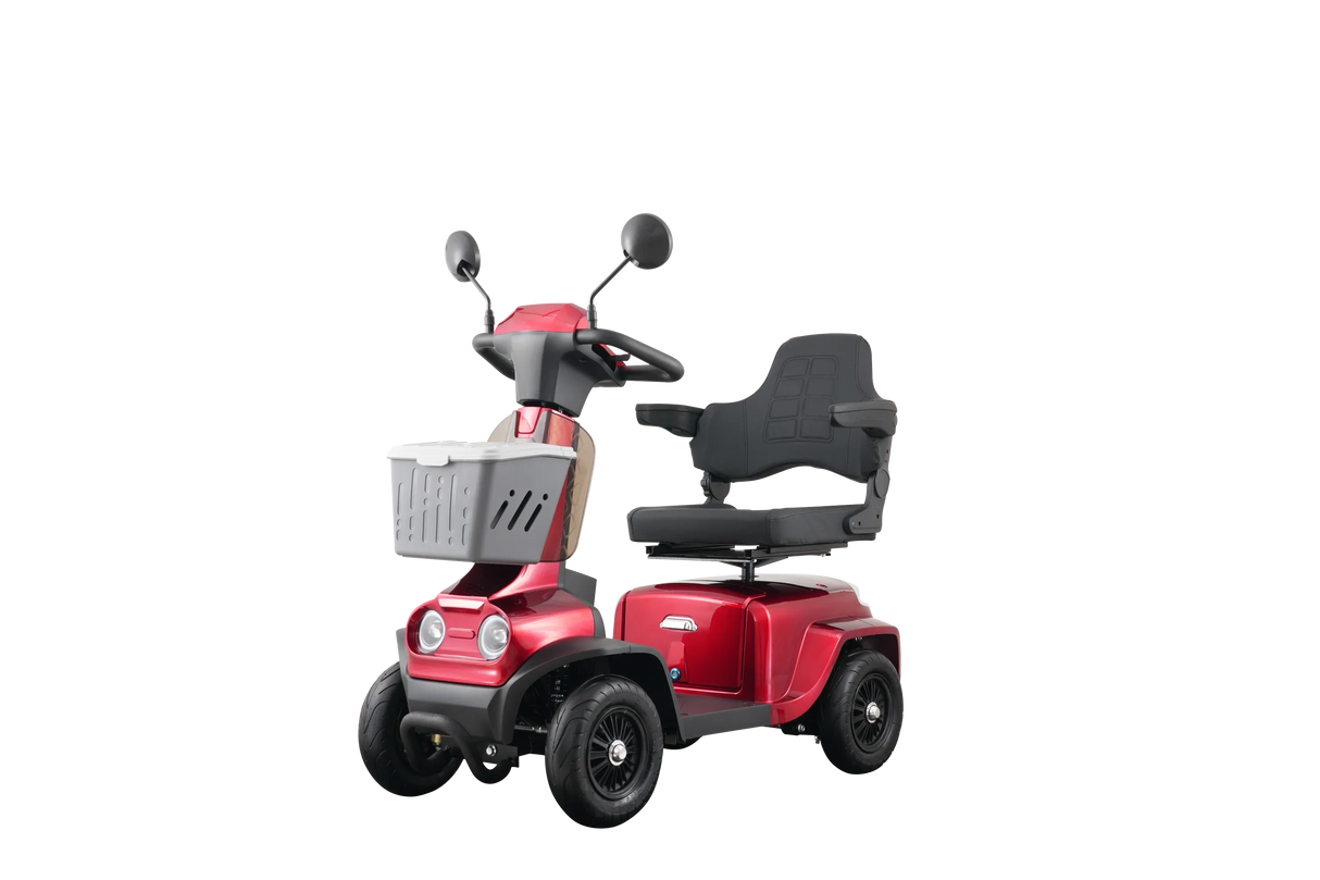 Heavy Duty Red 4-Wheel Mobility Scooter for Adults - Omega Lifestyles