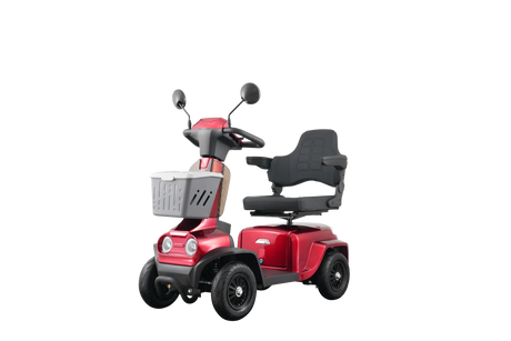 Heavy Duty Red 4-Wheel Mobility Scooter for Adults - Omega Lifestyles
