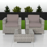 2-Piece Outdoor Rattan Wicker Patio Seating Group With Cushions - Omega Lifestyles
