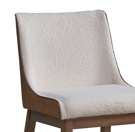 5-Piece Walnut Wood Dining Table And Side Chairs Set - Omega Lifestyles