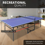 Foldable Mid-Size Portable Table Tennis Table Set - Omega Lifestyles