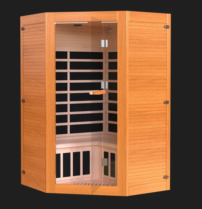 Far Infrared Wood Home Sauna With Bluetooth Speaker - Omega Lifestyles