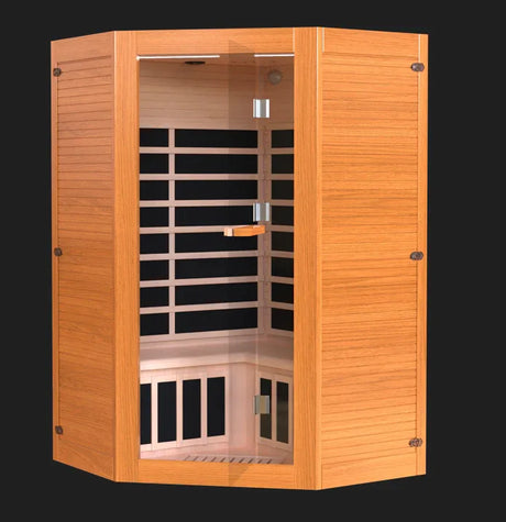 Far Infrared Wood Home Sauna With Bluetooth Speaker - Omega Lifestyles