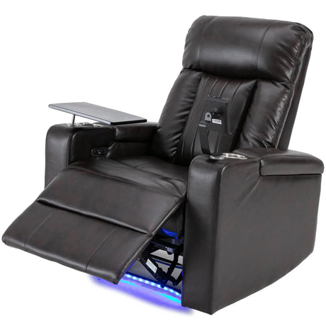 Electric Power Recliner Chair With Storage Cupholders Tray - Omega Lifestyles