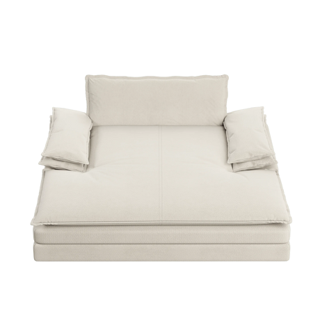 Modern Oversized Chenille Lounge Chair With Wide Armrests - Omega Lifestyles