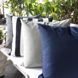 Outdoor Weather Resistant Navy Polyester Patio Pillow 20x20 Inches - Omega Lifestyles