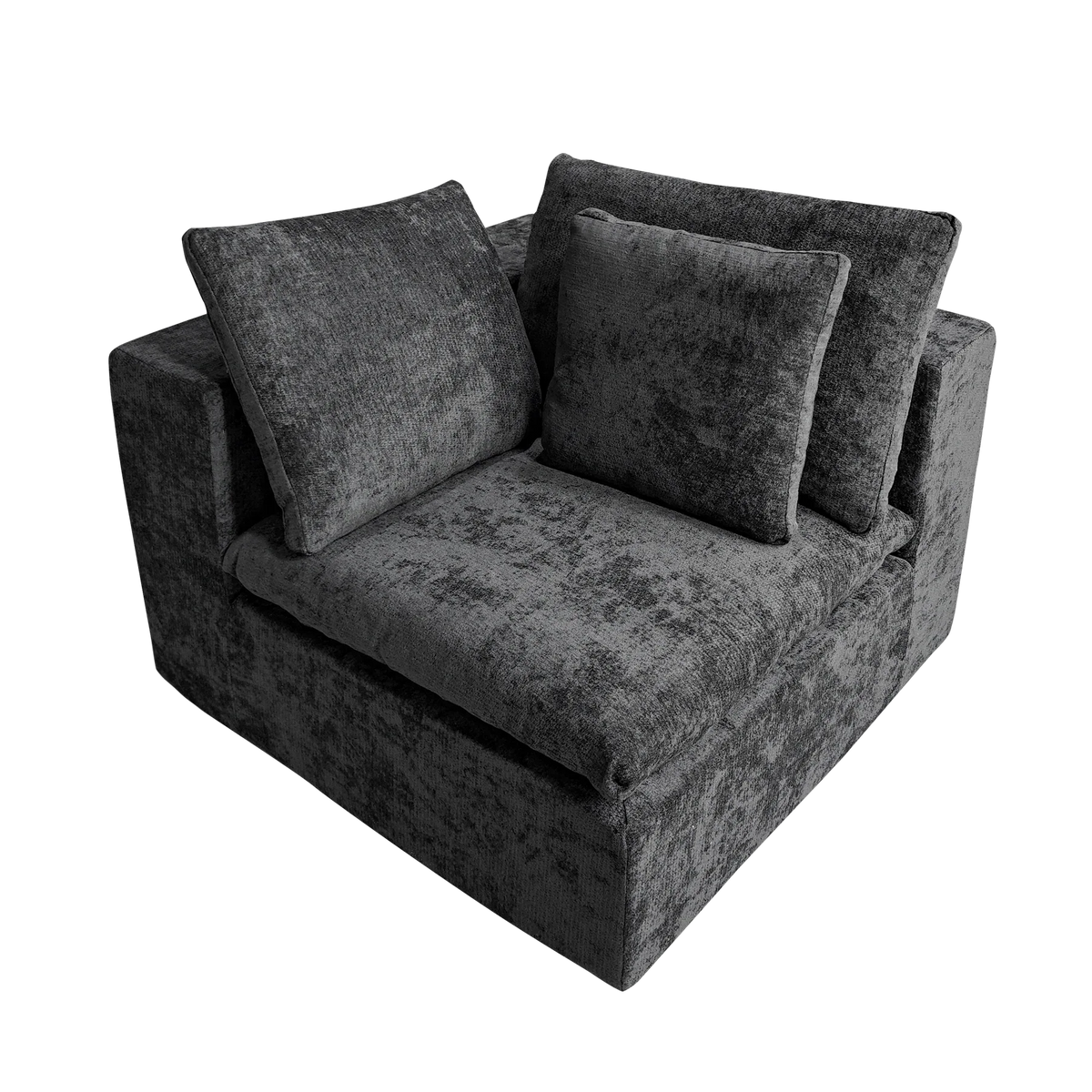 Modular Plush Corduroy Foam Sectional Sofa With Chaise - Omega Lifestyles