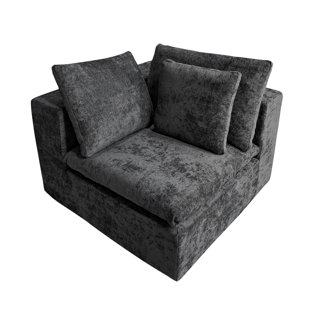 Modular Plush Corduroy Foam Sectional Sofa With Chaise - Omega Lifestyles