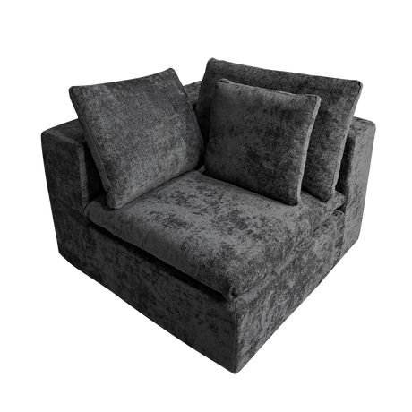 Modular Plush Corduroy Foam Sectional Sofa With Chaise - Omega Lifestyles