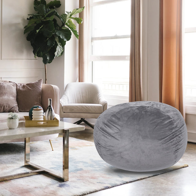 Minky Velvet Memory Foam Bean Bag Chair - Omega Lifestyles