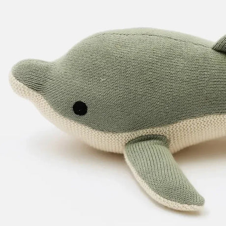 Hand-Knitted Cotton Stuffed Dolphin Soft Toy - Omega Lifestyles
