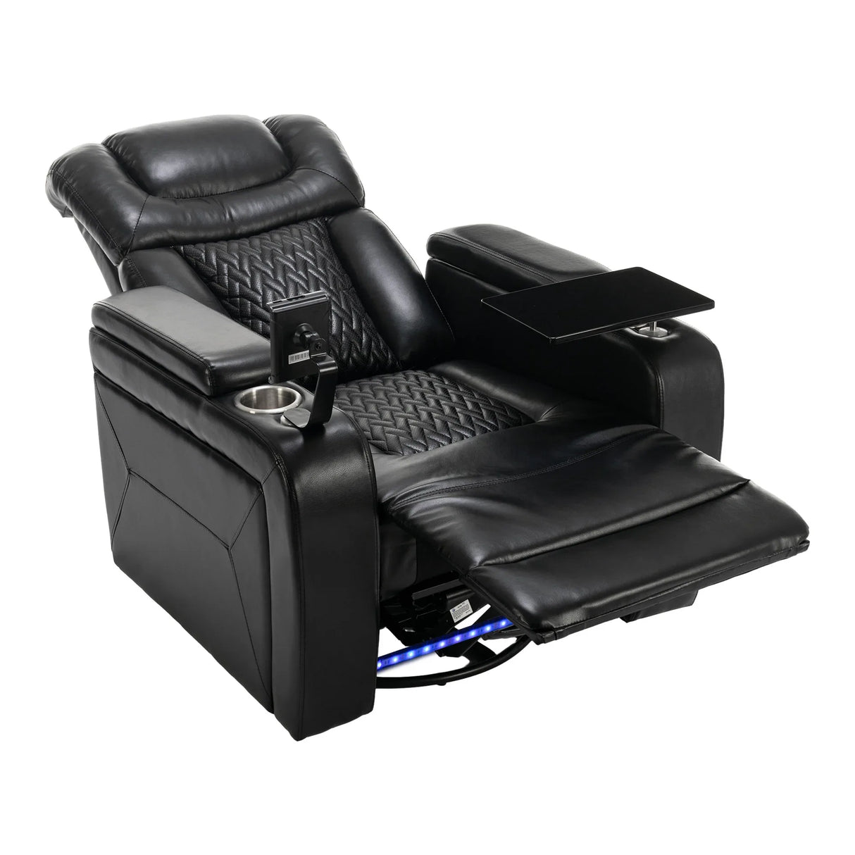 Power Reclining PU Leather Home Theater Recliner Chair - Omega Lifestyles