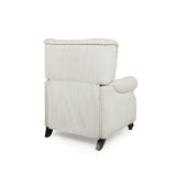Contemporary Beige Fabric Pushback Recliner Chair - Omega Lifestyles