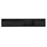 Modern Black Particle Board TV Stand With LED Lighting - Sleep Galleria