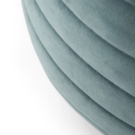Turquoise Velvet Round Pouf Accent Seating Furniture - Omega Lifestyles