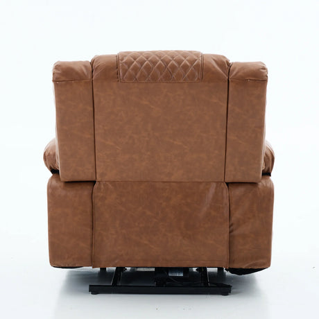 Medium-Firm PU Leather Remote-Controlled Heating Massage Recliner - Omega Lifestyles