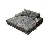 Convertible Corduroy Fabric Sleeper Sofa With Storage - Omega Lifestyles