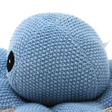 Knitted Blue Cotton Stuffed Octopus Soft Toy - Omega Lifestyles