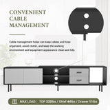 Modern Minimalist Black Grey MDF TV Stand - Sleep Galleria