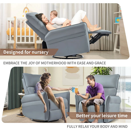 360° Swivel Recliner Chair With Rocking And Reclining - Omega Lifestyles