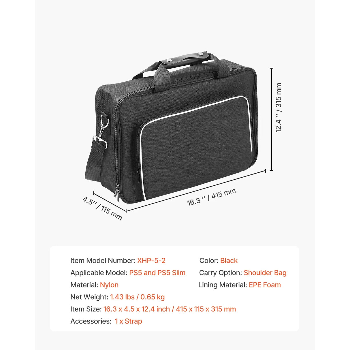 Waterproof Nylon PS5 Carrying Case Travel Bag - Omega Lifestyles