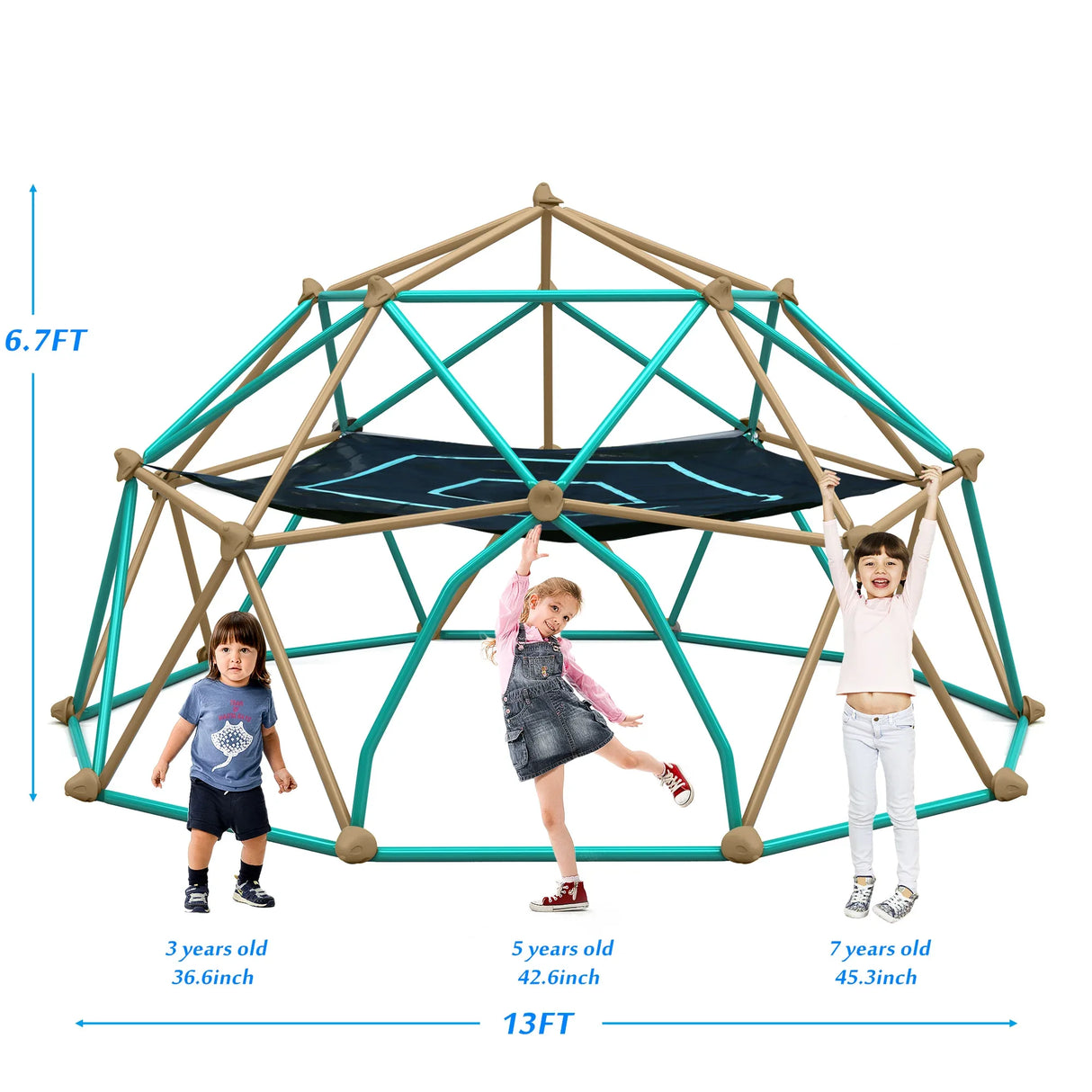 13-Inch Rust-Resistant Metal Kids Climbing Dome - Omega Lifestyles