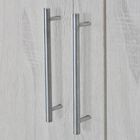 Classic White Solid Wood 4 Door Wardrobe With Drawers - Omega Lifestyles