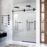Frameless Matte Black 8mm Tempered Glass Shower Door - Omega Lifestyles