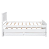 Twin Platform Bed With Trundle And Storage Drawers - Omega Lifestyles