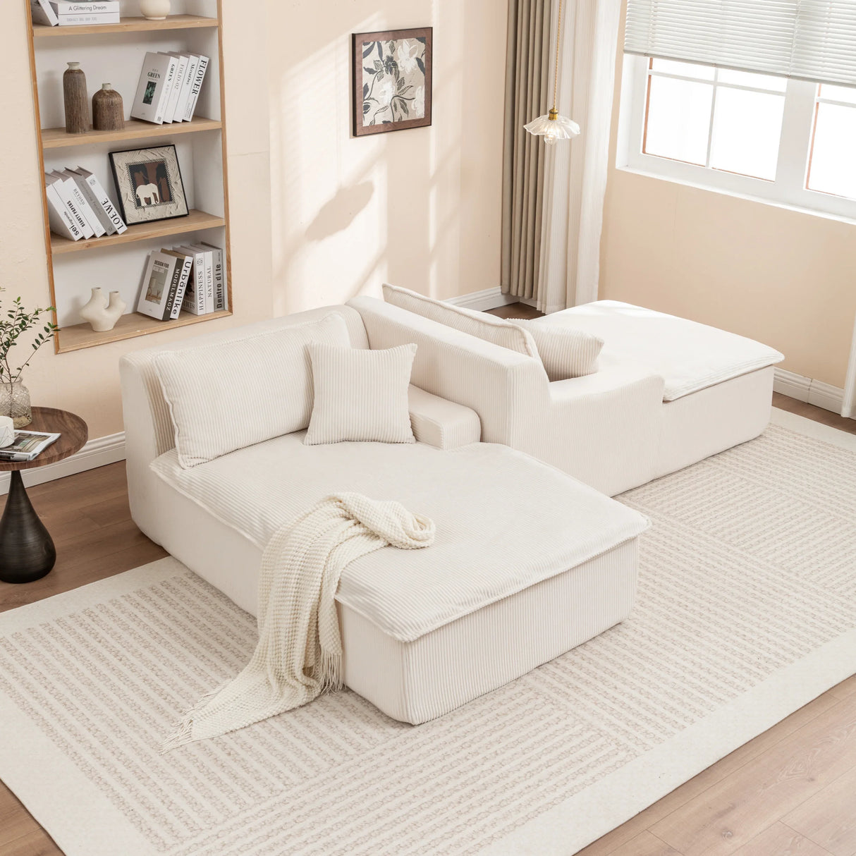 Corduroy Foam High-Density All-Foam Lounge Chair - Omega Lifestyles