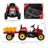 12V Battery Powered Kids Ride-On Tractor With Trailer - Omega Lifestyles