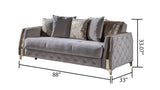Modern Tufted Back Upholstered Wood Sleeper Sofa - Omega Lifestyles