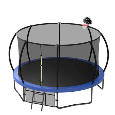 12-Foot Pumpkin Style Kids Trampoline With Safety Net - Omega Lifestyles