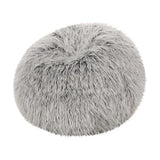 Silver Gray Faux Fur Modern Glam Bean Bag Chair - Omega Lifestyles