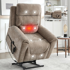 Dual Motor Power Lift Recliner Chair With Massage And Heat - Omega Lifestyles