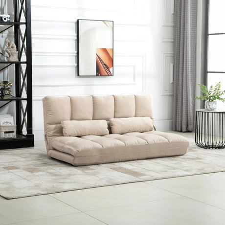Adjustable Folding Floor Sofa Bed with Pillows - Omega Lifestyles