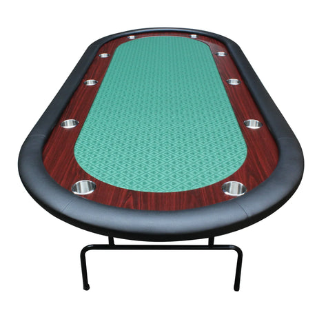 Foldable Modern Wood Racetrack Poker Table With Cup Holders - Omega Lifestyles