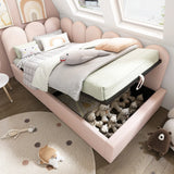 Pink Velvet Upholstered Twin Storage Daybed With Metal Frame - Omega Lifestyles