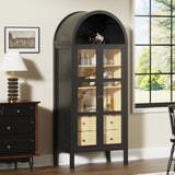 Modern Farmhouse Arched Sensor Light Storage Cabinet - Omega Lifestyles
