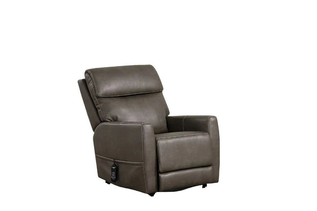 Contemporary Gray Leatherette Single Motor Lift Chair - Omega Lifestyles
