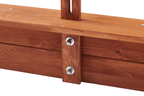 Wooden Kids Sandbox With Adjustable Canopy And Black Liner - Omega Lifestyles