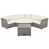 Modular Weather-Resistant Rattan Patio Furniture Set