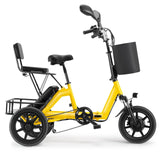 Foldable 350W Electric Adult Two-Seat Tricycle - Omega Lifestyles