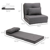 Adjustable 2-in-1 Linen Floor Sofa With Backrest - Omega Lifestyles