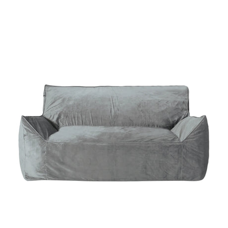 Oversized Velvet Foam Filled 2-Seater Bean Bag Chair - Omega Lifestyles