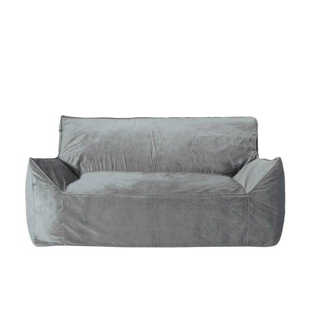 Oversized Velvet Foam Filled 2-Seater Bean Bag Chair - Omega Lifestyles