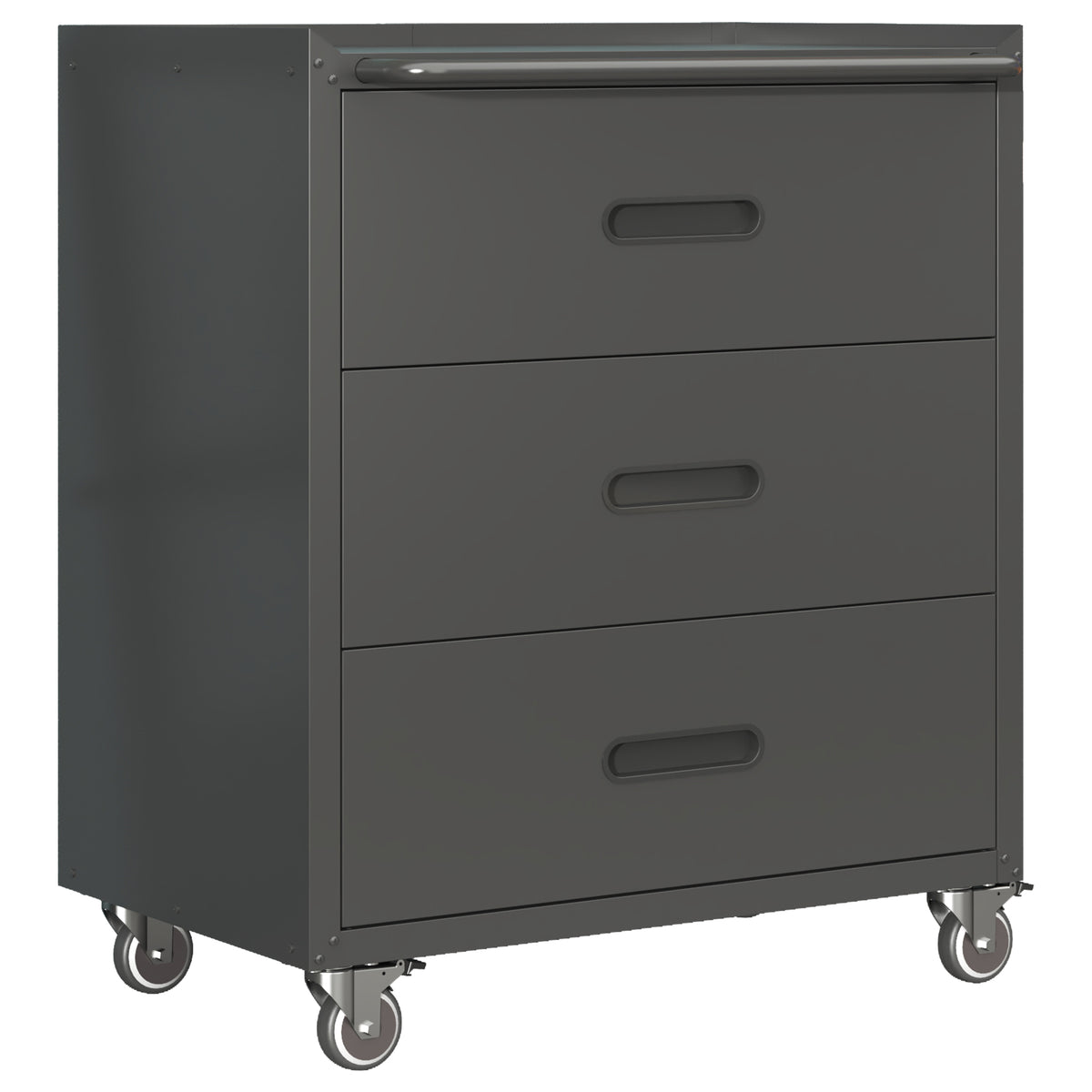Heavy-Duty Steel Rolling Storage Cabinet With Wheels
